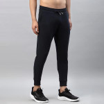 Men Navy Blue Solid Track Pant